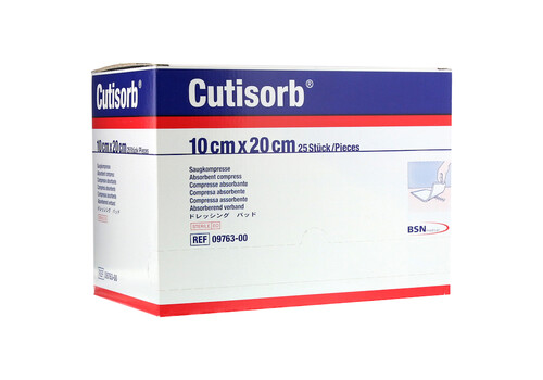 CUTISORB Saugkompressen steril 10x20 cm (PZN 10556046)