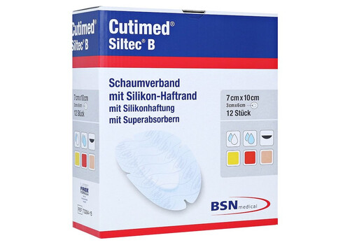 CUTIMED Siltec B Schaumverb.7x10 cm oval (PZN 12369905)