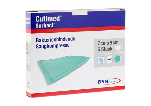 CUTIMED Sorbact Saugkompressen 7x9 cm (PZN 7343275)