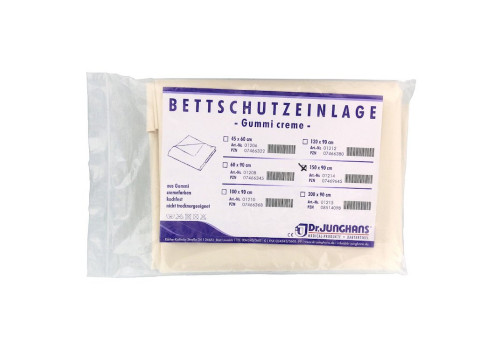 BETTSCHUTZEINLAGE Gummi 90x150 cm creme (PZN 7469645)