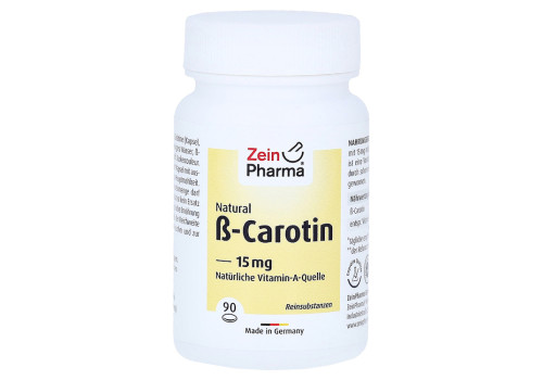 BETA CAROTIN NATURAL 15 mg ZeinPharma Weichkapseln (PZN 14293394)