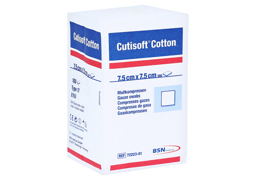 CUTISOFT Cotton Kompr.7,5x7,5 cm unsteril (PZN 1499355)