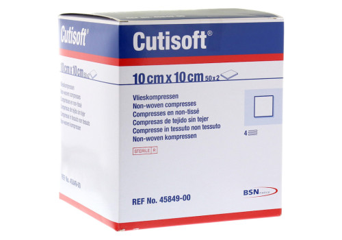 CUTISOFT Vlieskompressen 10x10 cm steril (PZN 4894891)