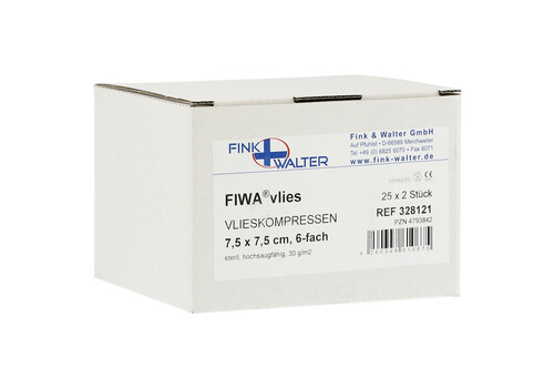 VLIESKOMPRESSEN 7,5x7,5 cm steril 6fach (PZN 4793842)