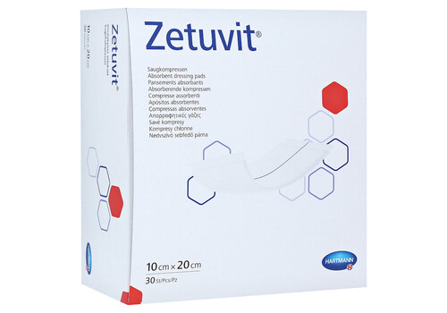 ZETUVIT Saugkompressen unsteril 10x20 cm (PZN 15782422)