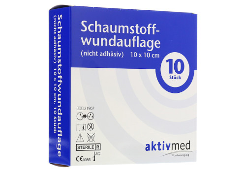 AKTIVMED Schaumstoffwundaufl.10x10 cm nicht adhäs. (PZN 8774913)
