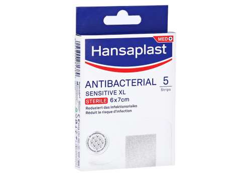 HANSAPLAST Sensitive Wundverband antibakt.6x7 cm (PZN 16760055)