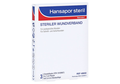 HANSAPOR steril Wundverband 6x7 cm (PZN 12439913)