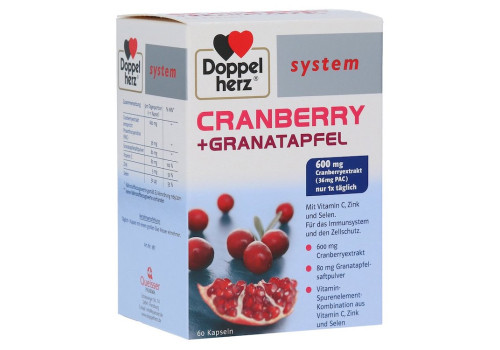 DOPPELHERZ Cranberry Granatapfel system Kapseln (PZN 9726299)