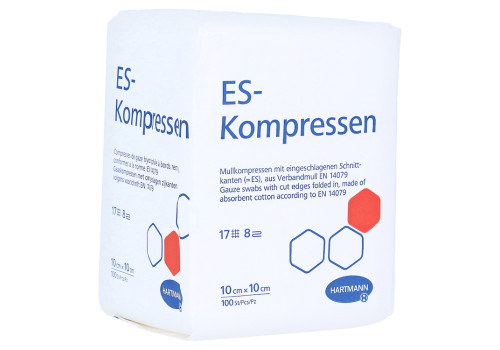 ES-KOMPRESSEN unsteril 10x10 cm 8fach (PZN 475269)