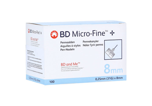 BD MICRO-FINE+ 8 Pen-Nadeln 0,25x8 mm (PZN 6941904)