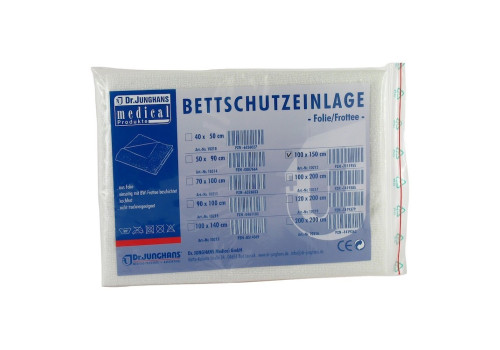 BETTSCHUTZEINLAGE Folie Frottee 100x150 cm (PZN 7111955)