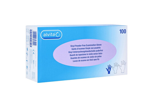 ALVITA Vinyl Unt.Handschuhe unsteril puderfrei S (PZN 11309373)