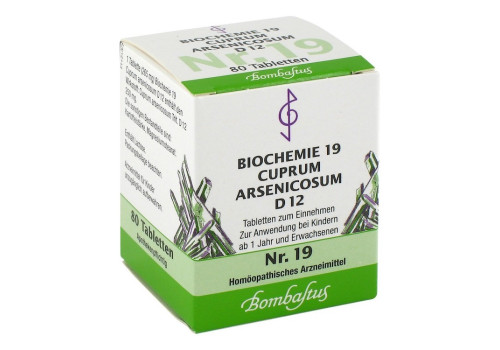 BIOCHEMIE 19 Cuprum arsenicosum D 12 Tabletten (PZN 4325087)