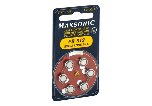 BATTERIEN f.Hörgeräte Maxsonic PR312 (PZN 2195924)