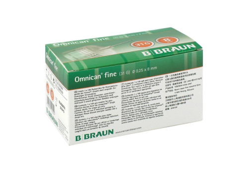 OMNICAN fine Pen Kanüle 31 G 0,25x8 mm (PZN 7028639)