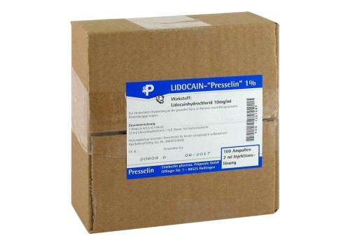 LIDOCAIN PRESSELIN 1% Injektionslösung (PZN 4307089)