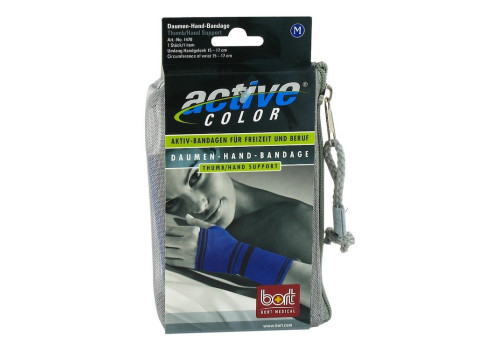 BORT ActiveColor Daumen Hand Band.M blau (PZN 5873520)