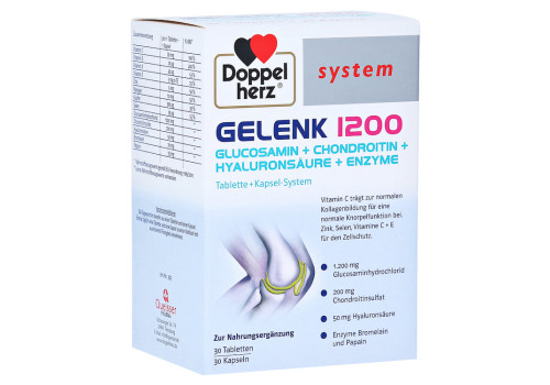 Doppelherz system Gelenk 1200 Glucosamin + Chondroitin + Hyaluronsäure + Enzyme (PZN 12579502)