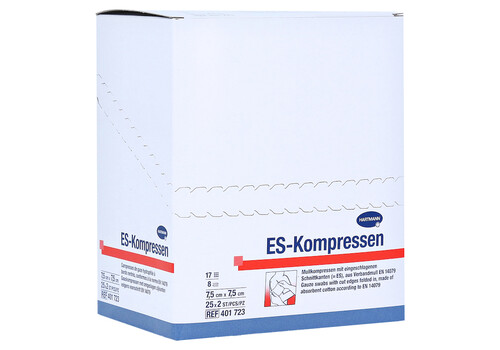 ES-KOMPRESSEN steril 7,5x7,5 cm 8fach (PZN 433986)