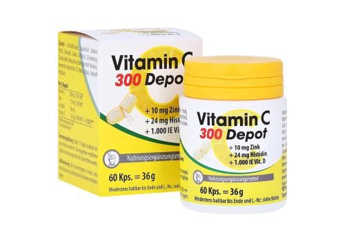 VITAMIN C 300 Depot+Zink+Histidin+D Kapseln (PZN 12547011)