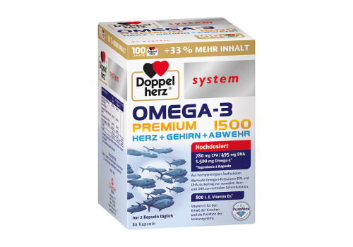 DOPPELHERZ Omega-3 Premium 1500 system Kapseln (PZN 16794143)