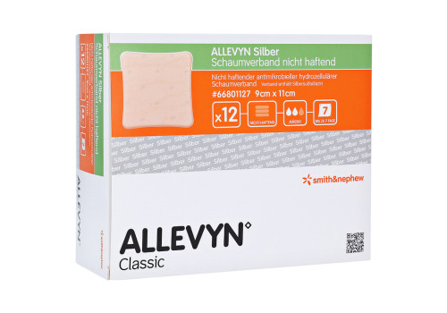 ALLEVYN Silber Schaumverb.9x11 cm nicht haftend (PZN 9686714)