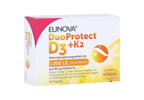 EUNOVA DuoProtect D3+K2 1000 I.E./80 µg Kapseln – PZN 13360622 (PZN 13360622)