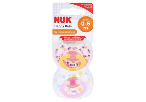 NUK Schnuller Happy Kids Latex 0-6 M (PZN 12576076)