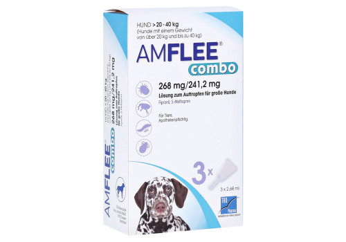 AMFLEE combo 268/241,2mg Lsg.z.Auf.f.Hunde 20-40kg (PZN 13921701)