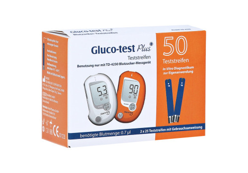 GLUCO TEST Plus Blutzuckerteststreifen (PZN 7702165)