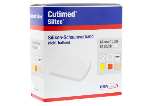 CUTIMED Siltec Schaumverb.10x10 cm nicht haftend (PZN 7337984)