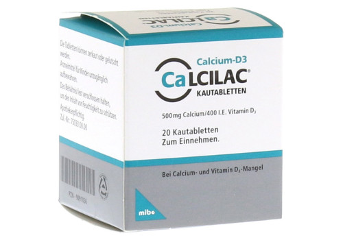 Calcilac 500mg/400 I.E. (PZN 9091056)