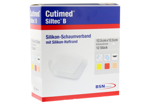 CUTIMED Siltec B Schaumverb.12,5x12,5 cm m.Haftr. (PZN 7340791)