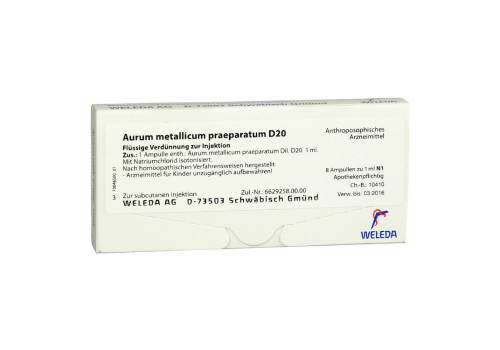 AURUM METALLICUM PRAEPARATUM D 20 Ampullen (PZN 1618883)