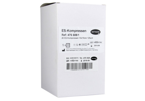 ES-KOMPRESSEN steril 10x10 cm 12fach Großpackung (PZN 6454133)