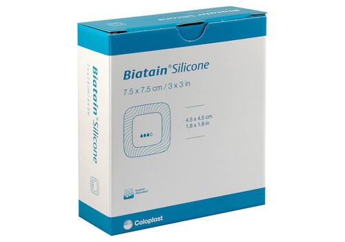 BIATAIN Silicone Schaumverband 7,5x7,5 cm (PZN 3875348)