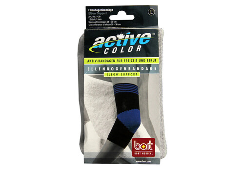 BORT ActiveColor Ellenbogenbandage L schwarz (PZN 6914439)