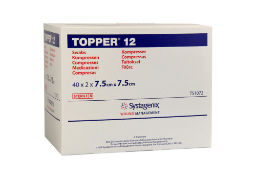 TOPPER 12 Kompr.7,5x7,5 cm steril (PZN 8821297)