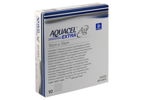 AQUACEL Ag Extra 10x10 cm Kompressen (PZN 9508504)