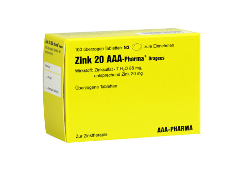 Zink 20 AAA-Pharma (PZN 790077)