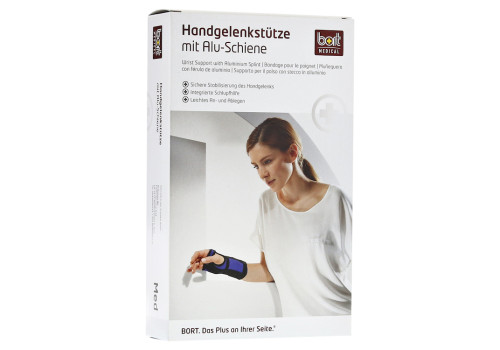 BORT Handgelenkstütze m.Aluschiene re.L schwarz (PZN 5539407)