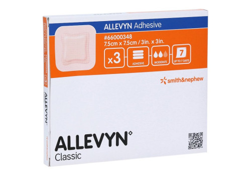 ALLEVYN Adhesive 7,5x7,5 cm haftende Wundauflage (PZN 1130153)