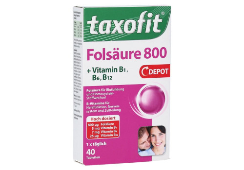 Taxofit Folsäure 800 Depot Tabletten (PZN 12550705)