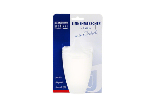 EINNEHMEBECHER m.2 Griffen+2 Deck.4+12mm milchig (PZN 1349762)