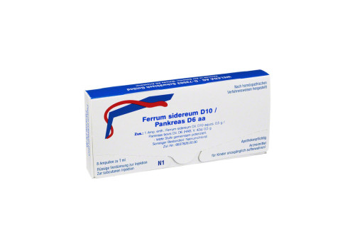 FERRUM SIDEREUM D 10/Pankreas D 6 aa Ampullen (PZN 1622324)