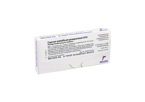 CUPRUM METALLICUM praep.D 10 Ampullen (PZN 1621483)