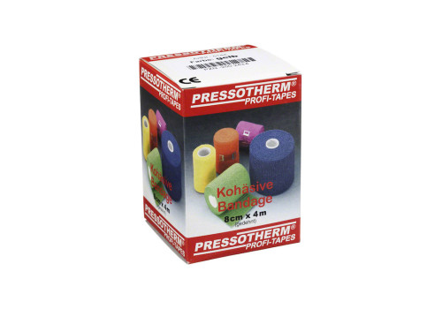 PRESSOTHERM Kohäsive Bandage 8 cmx4 m gelb – PZN 2002434 (PZN 2002434)