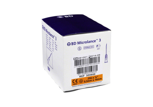 BD MICROLANCE Kanüle 25 G 5/8 0,5x16 mm – PZN 3087125 (PZN 3087125)