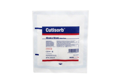 CUTISORB Saugkompressen steril 10x10 cm – PZN 2536851 (PZN 2536851)